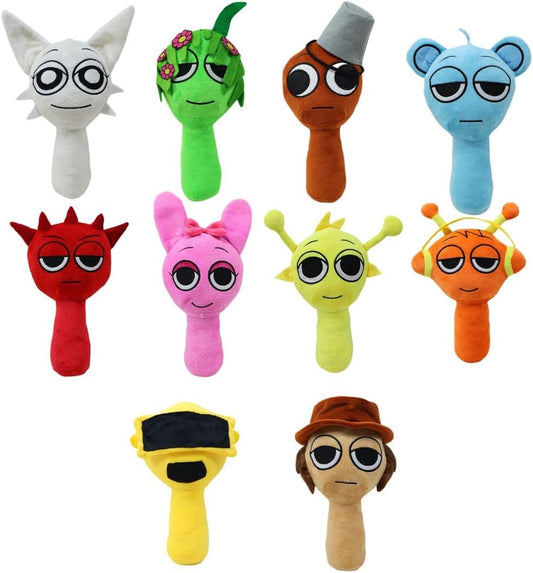 Bucket 'Ed Sprunki Plushies – 10" Ultra-Soft Plush Toy – Collect Pinky, Oren, Wenda, Simon, & Brud – Perfect for Kids, Toddlers, and Collectors – Great Gift Idea