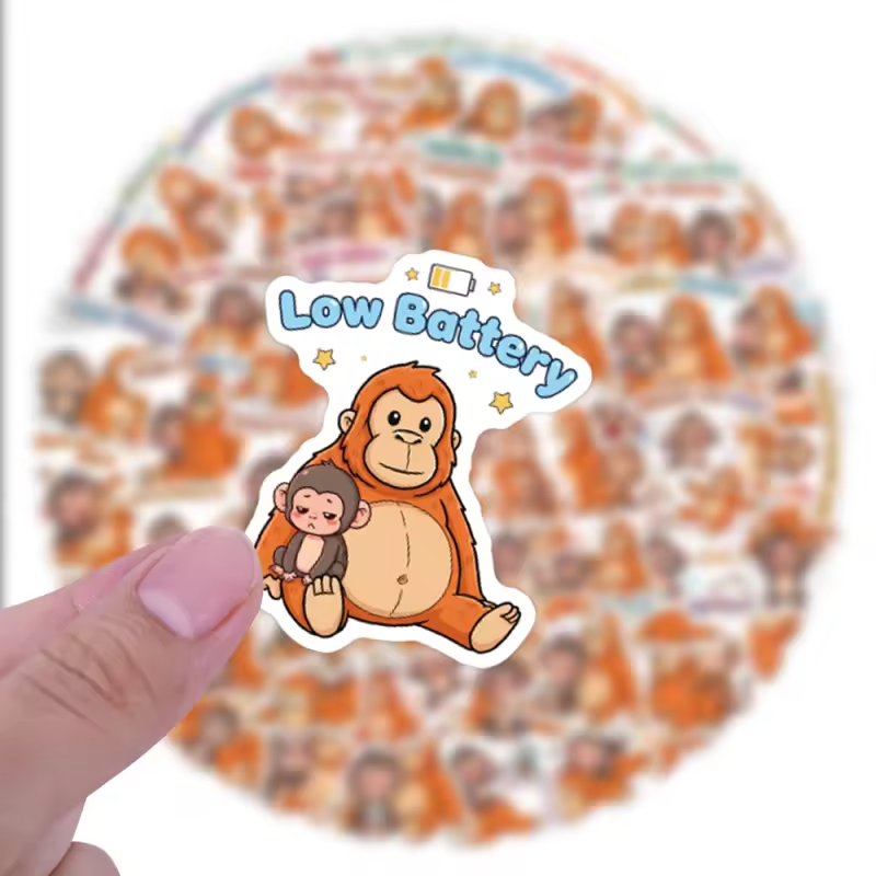 Punch The Monkey 100PCS Emotional Support Stickers