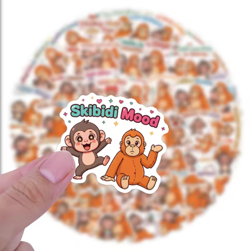 Punch The Monkey 100PCS Emotional Support Stickers