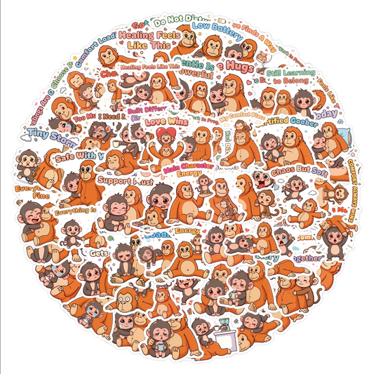 Punch The Monkey 100PCS Emotional Support Stickers