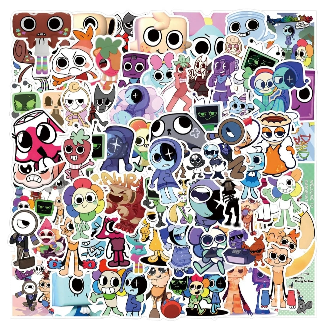 Dandy's World Stickers – Cute Fantasy Characters | Waterproof Vinyl Decals 100-Piece
