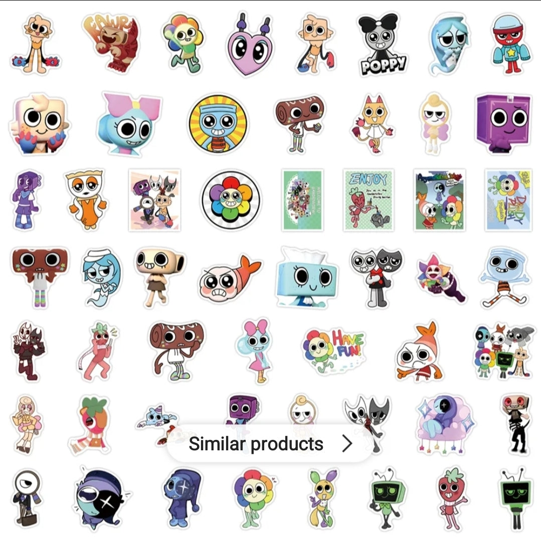 Dandy's World Stickers – Cute Fantasy Characters | Waterproof Vinyl Decals 100-Piece